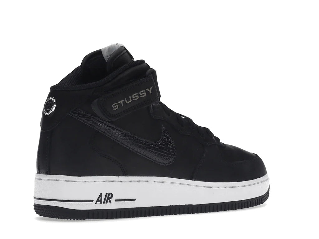 Nike Air Force 1 Mid Stussy Schwarz Weiß