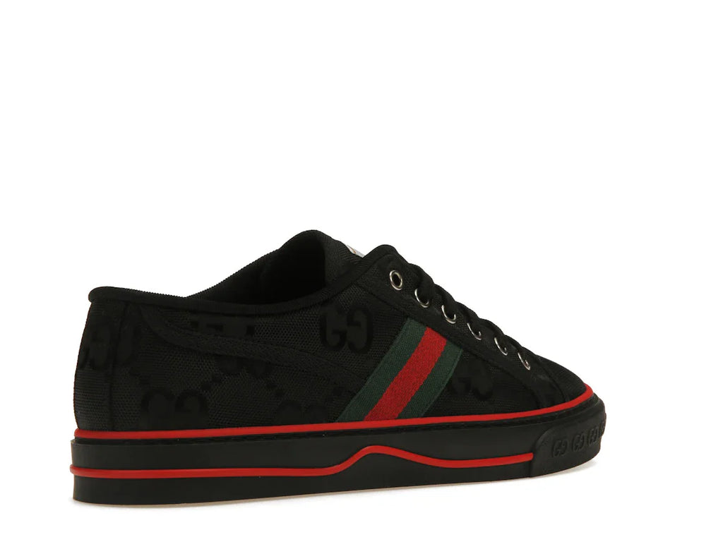 Gucci Off The Grid Tennis 1977 Low ECONYL Schwarz GG Grün Rot