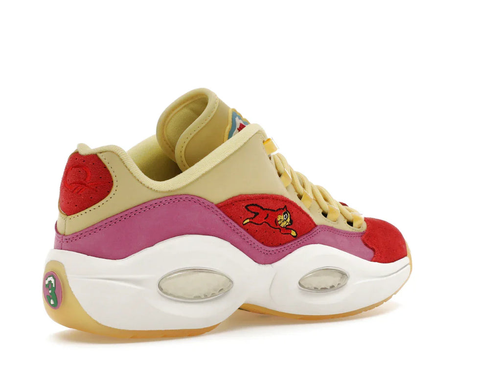 Reebok Question Low BBC Ice Cream Running Dog Gelb Rot