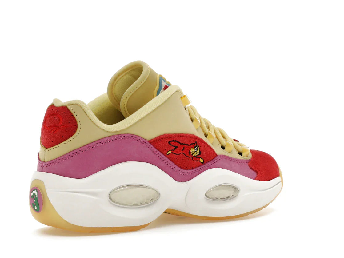 Reebok Question Low BBC Ice Cream Running Dog Gelb Rot
