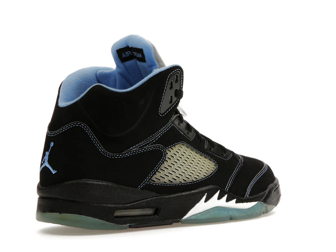 Jordan 5 Retro Schwarz/University Blue