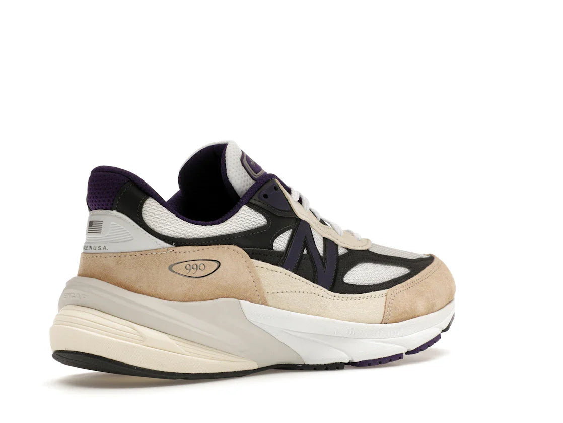 New Balance 990v6 MiUSA Teddy Santis Weiß Schwarz Pflaume