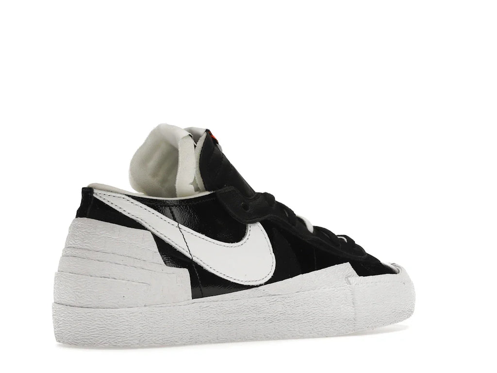 Nike Blazer Low Sacai Schwarzes Lackleder