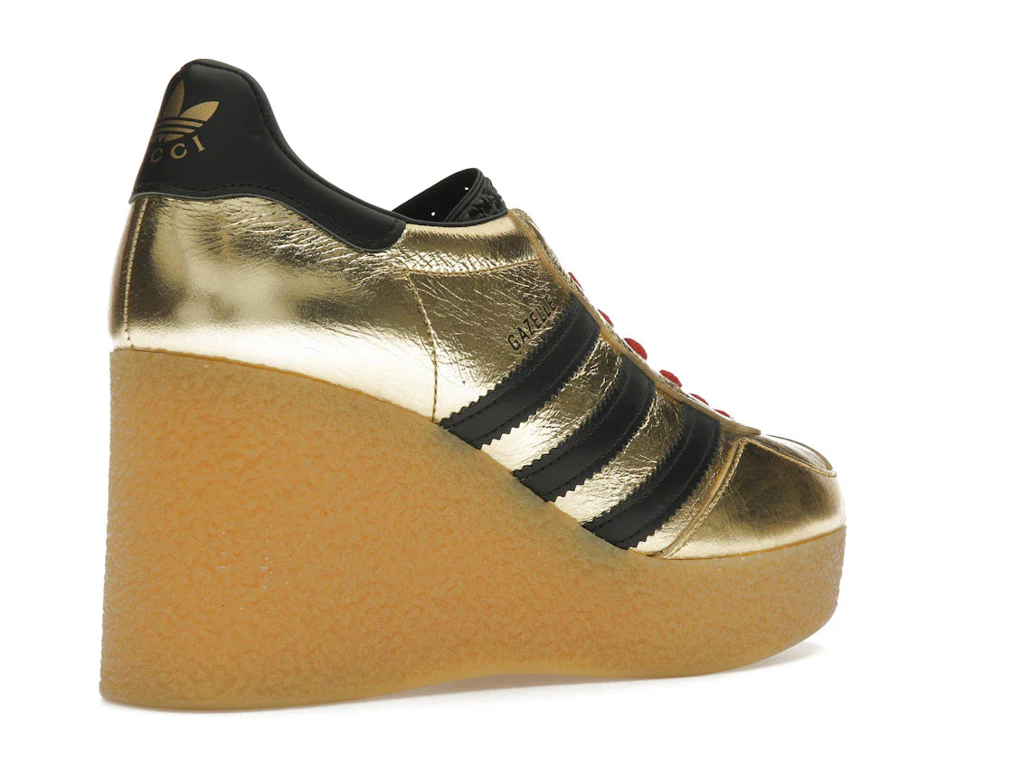 adidas x Gucci Gazelle Wedge Gold Metallic Black (Damen)
