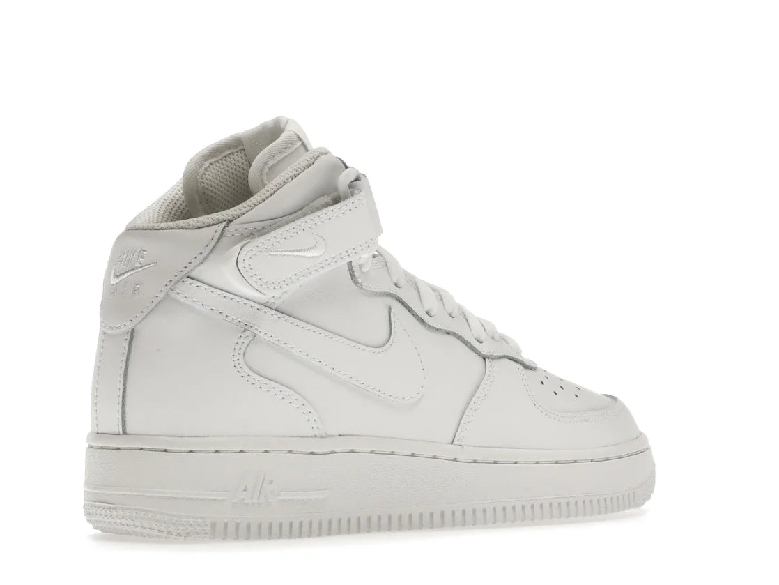 Nike Air Force 1 Mid LE Triple White (GS)