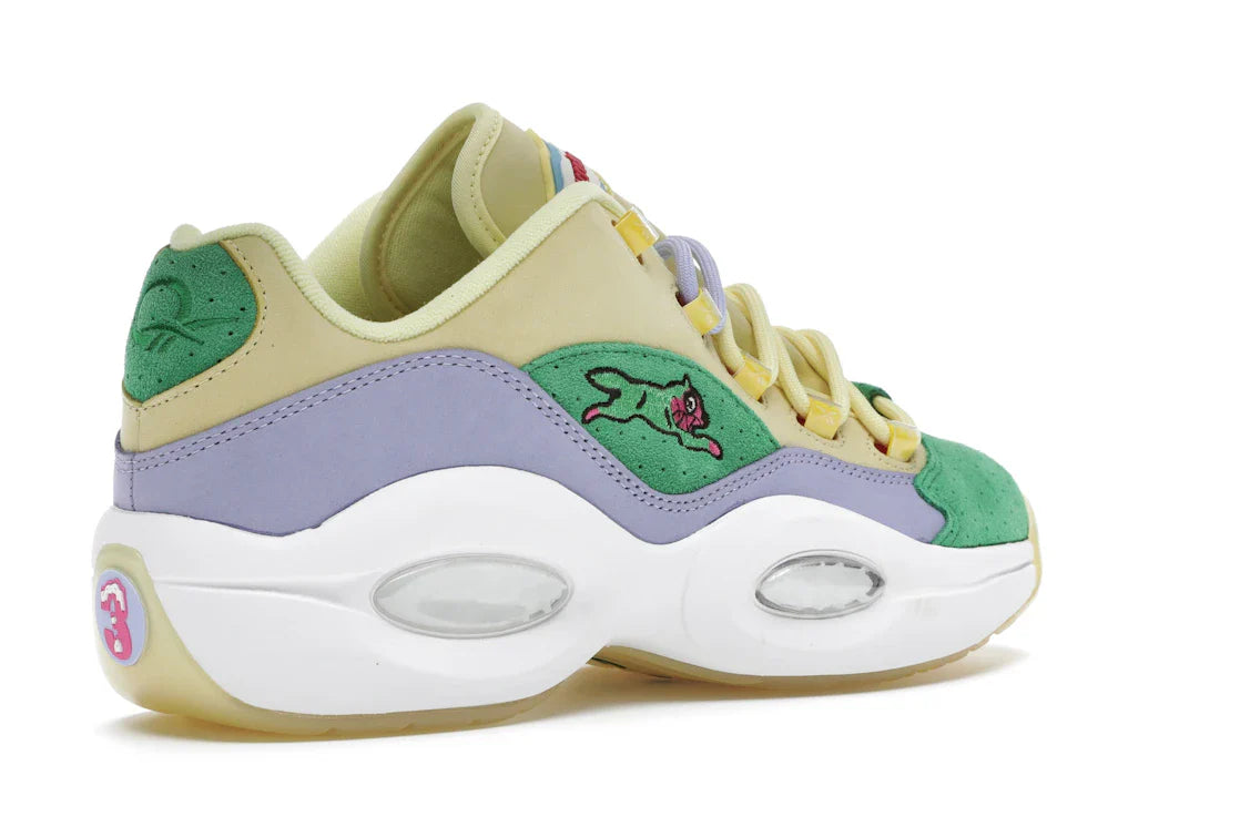 Reebok Question Low BBC Ice Cream Running Dog Gelbgrün