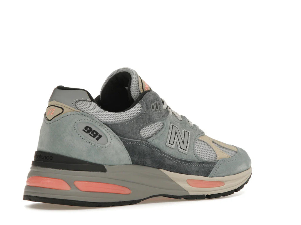 New Balance 991 MiUK Silber Blau Turbulenz