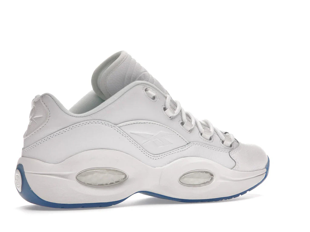 Reebok Question Low Weiß Klare blaue Sohle
