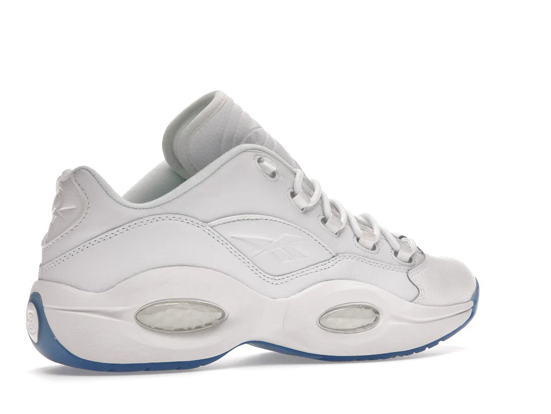 Reebok Question Low Weiß Klare blaue Sohle
