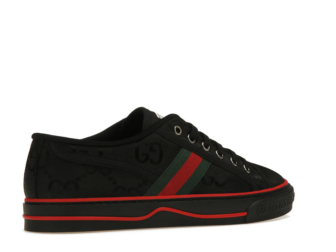 Gucci Off The Grid Tennis 1977 Low ECONYL Schwarz GG Grün Rot