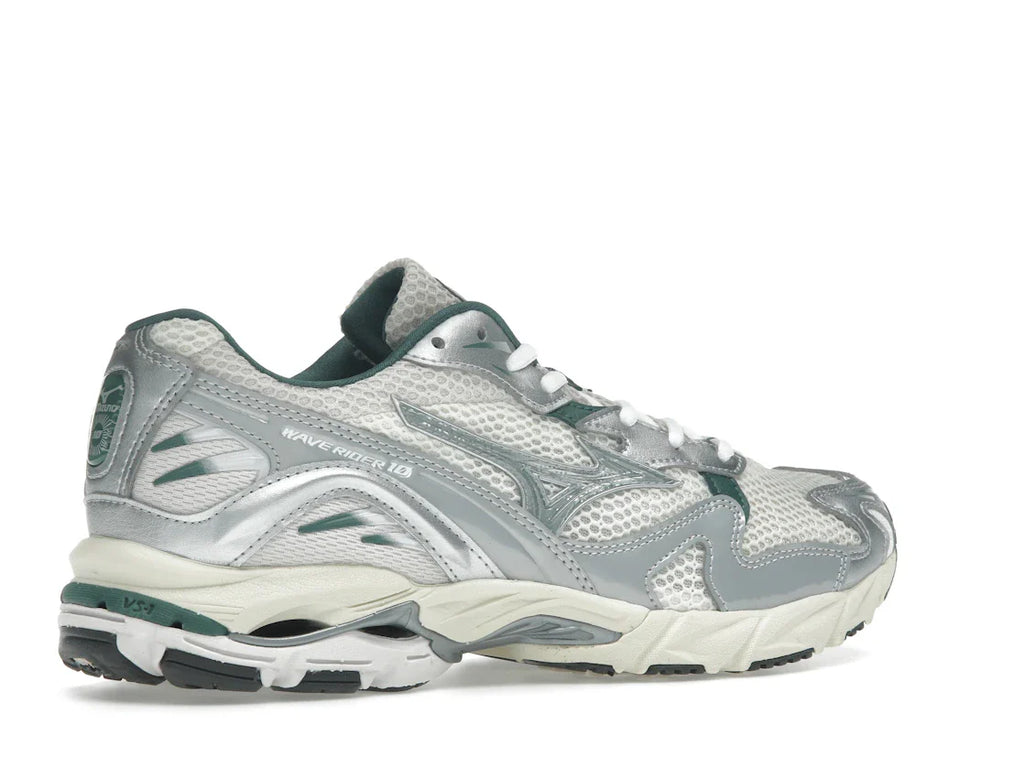 Mizuno Wave Rider 10 Weiß Schiefer Bistro Grün