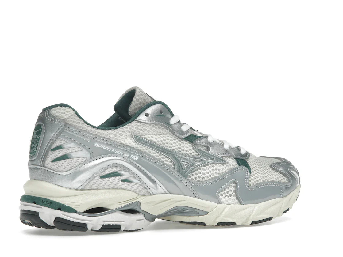 Mizuno Wave Rider 10 Weiß Schiefer Bistro Grün