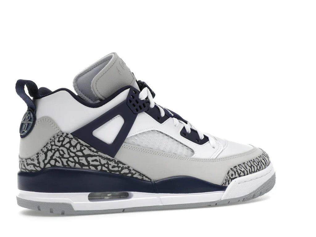 Jordan Spizike Low Weiß Neutralgrau Anthrazit Mitternachtsblau