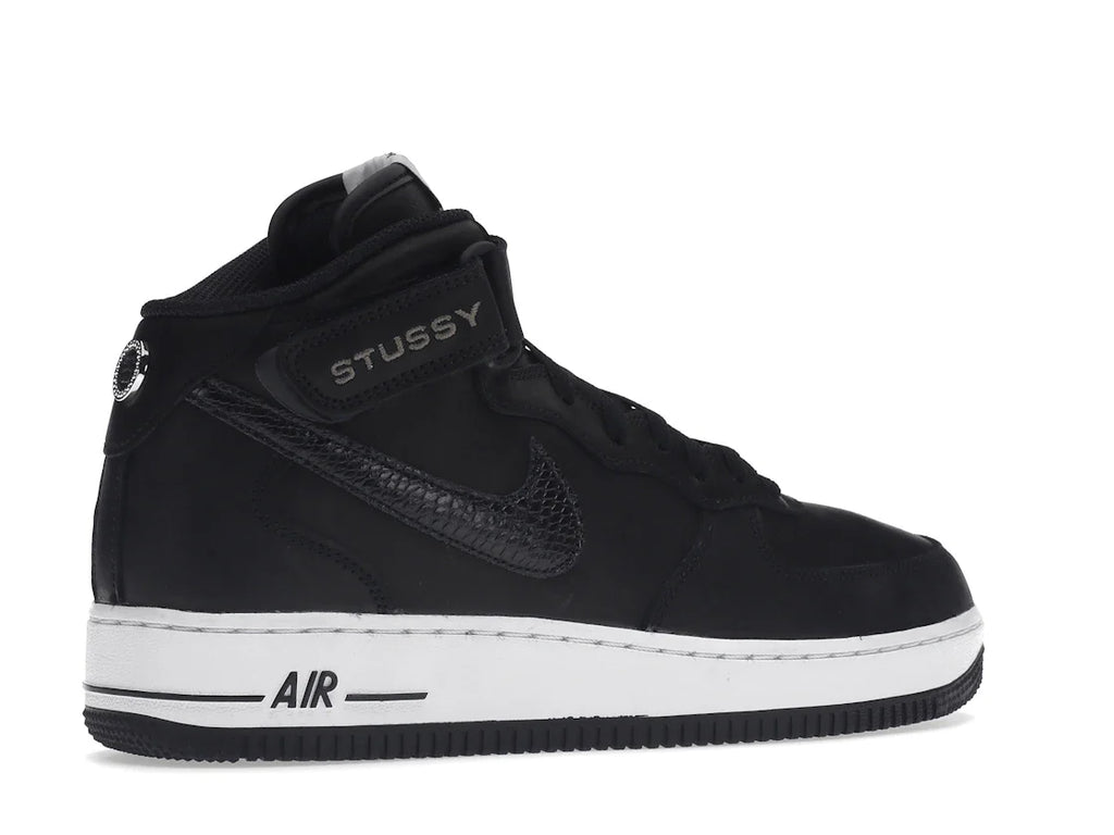 Nike Air Force 1 Mid Stussy Schwarz Weiß