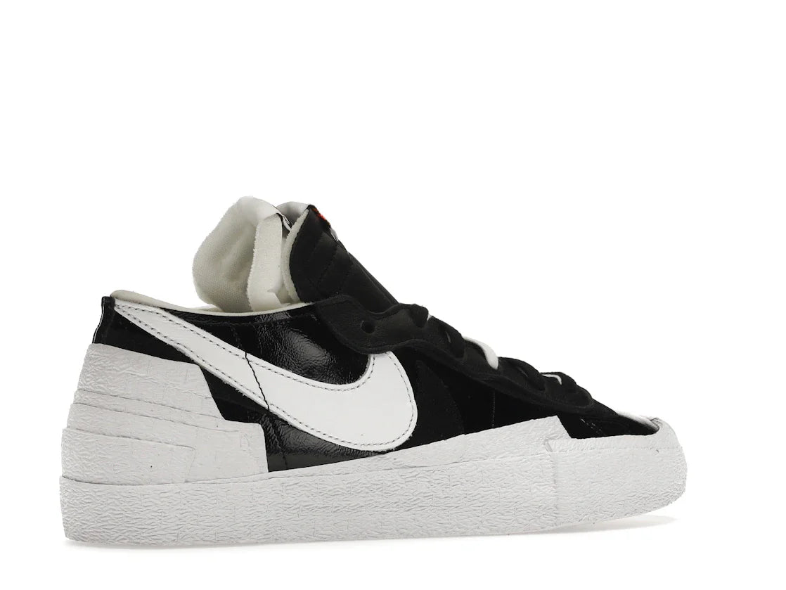 Nike Blazer Low Sacai Schwarzes Lackleder