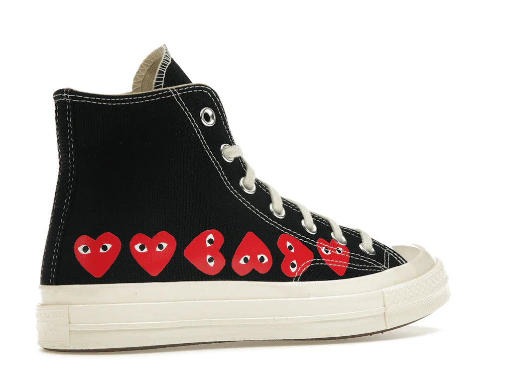 Converse Chuck Taylor All Star 70 Hi Comme des Garçons PLAY Multi-Heart Schwarz
