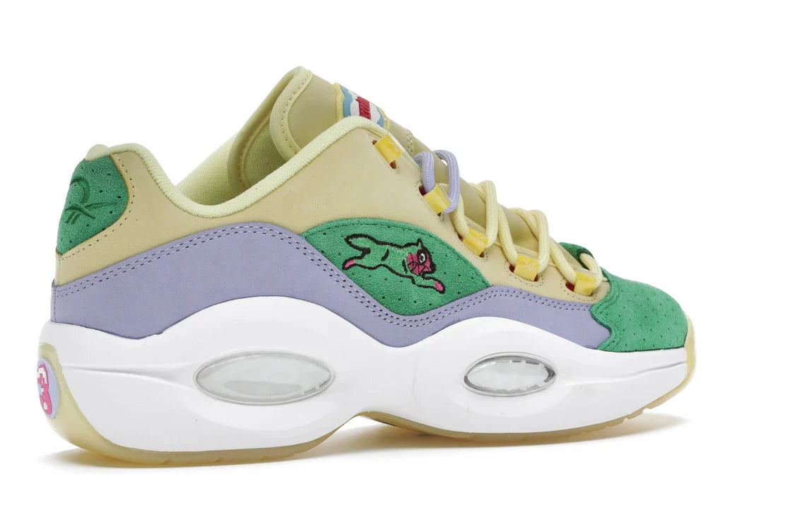 Reebok Question Low BBC Ice Cream Running Dog Gelbgrün