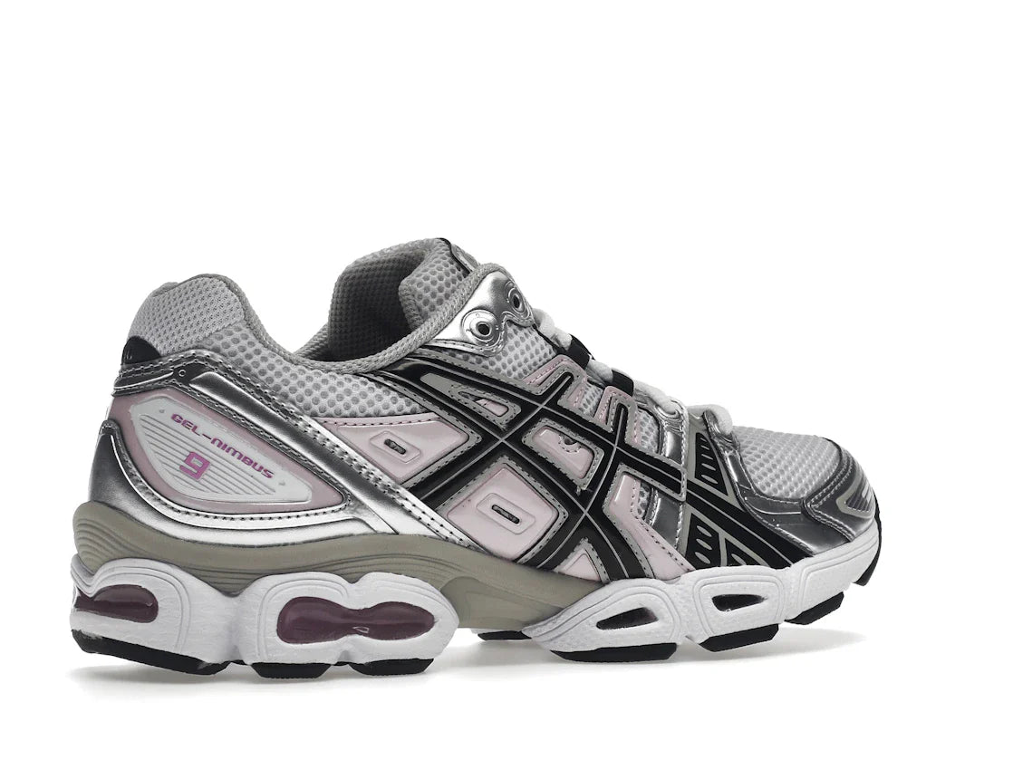 ASICS Gel-Nimbus 9 Weiß Schwarz Hellrosa (Damen)