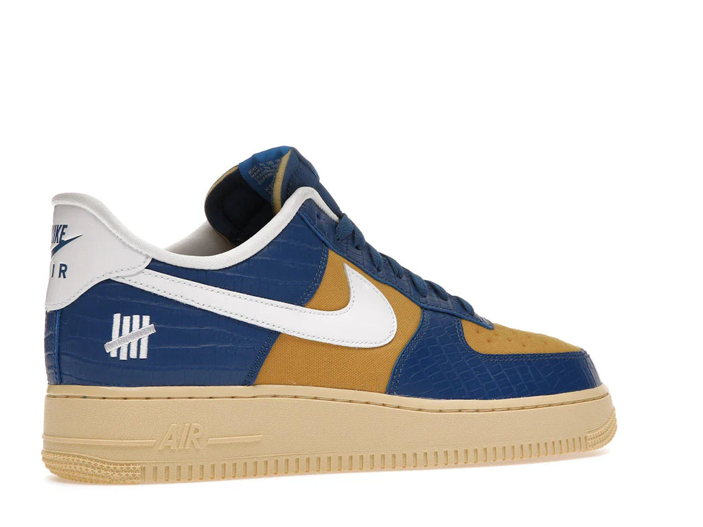 Nike Air Force 1 Low SP Undefeated 5 On It Blau Gelb Croc