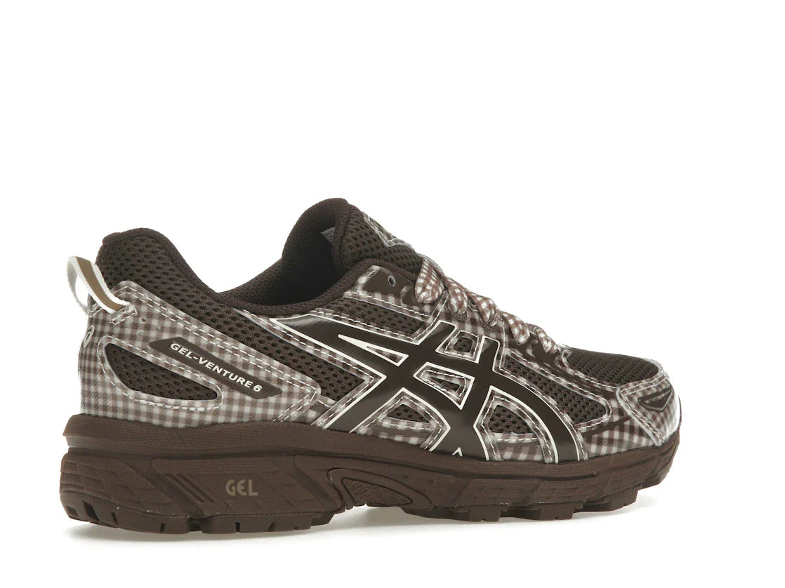 ASICS Gel-Venture 6-stöckiges Modell, rotbraunes Vichy-Karo