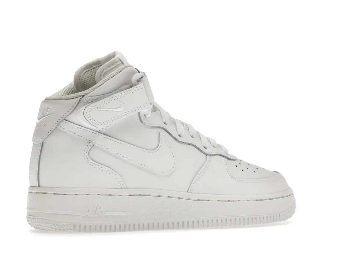 Nike Air Force 1 Mid LE Triple White (GS)