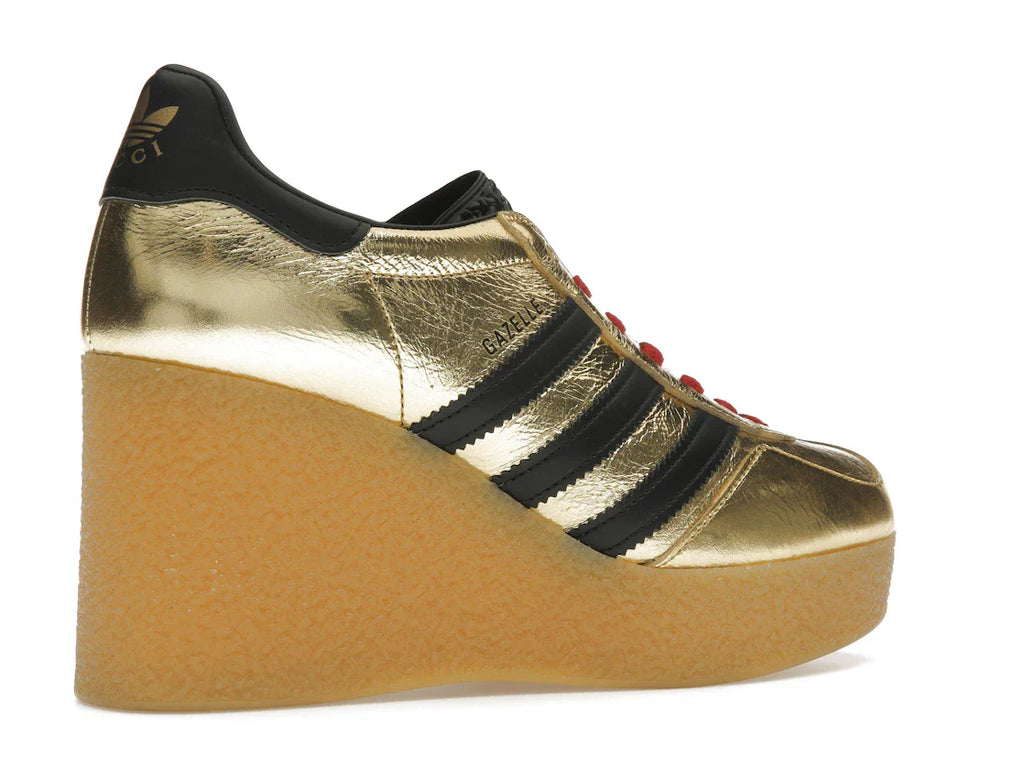 adidas x Gucci Gazelle Wedge Gold Metallic Black (Damen)