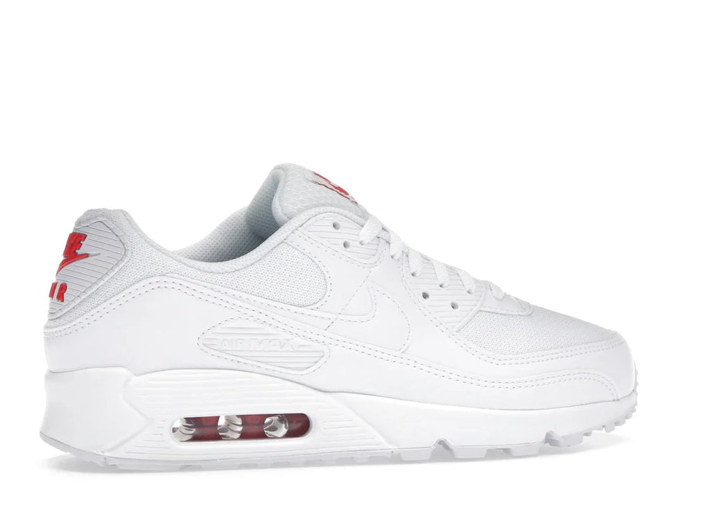 Nike Air Max 90 Weiß Hellkarmesinrot