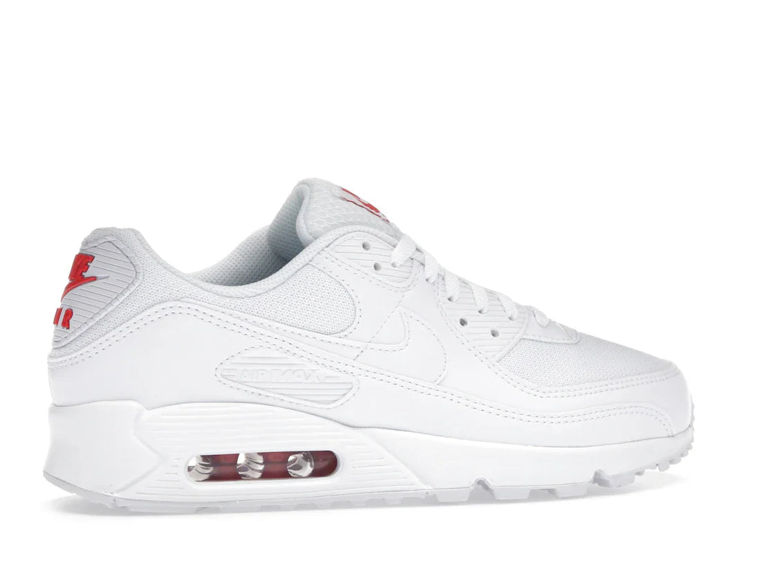 Nike Air Max 90 Weiß Hellkarmesinrot