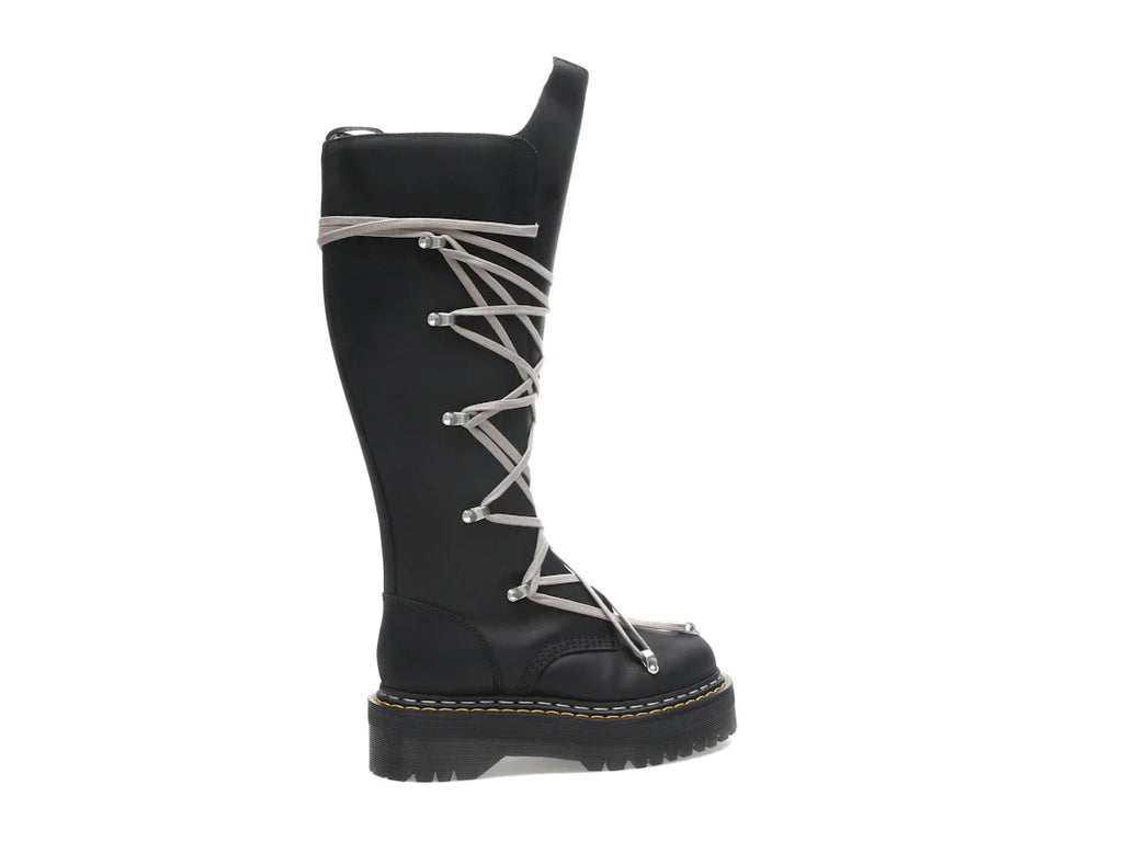 Dr. Martens 1460 DRKSHDW Quad Sole Pentalace Boot Rick Owens Schwarz