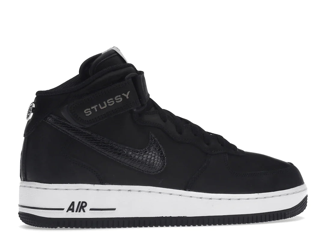 Nike Air Force 1 Mid Stussy Schwarz Weiß