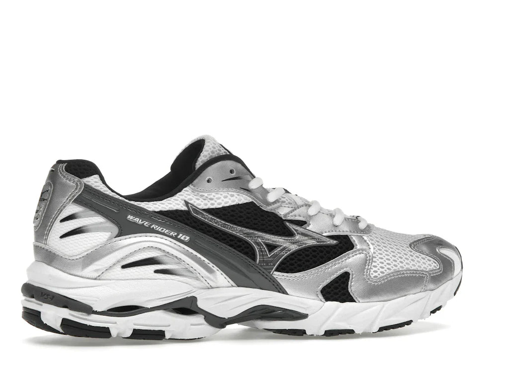 Mizuno Wave Rider 10 Weiß Silber Schwarz