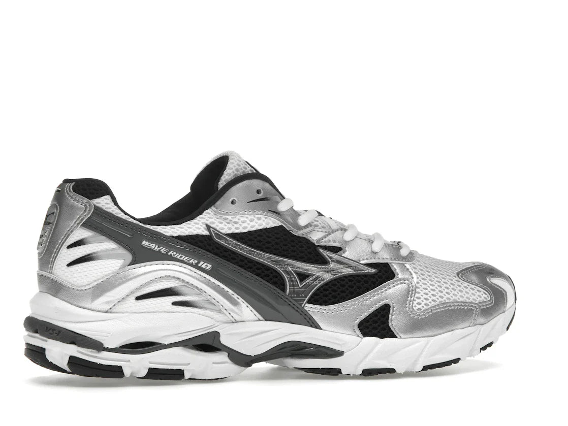 Mizuno Wave Rider 10 Weiß Silber Schwarz