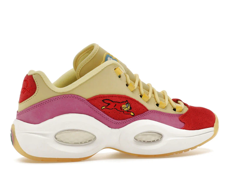 Reebok Question Low BBC Ice Cream Running Dog Gelb Rot