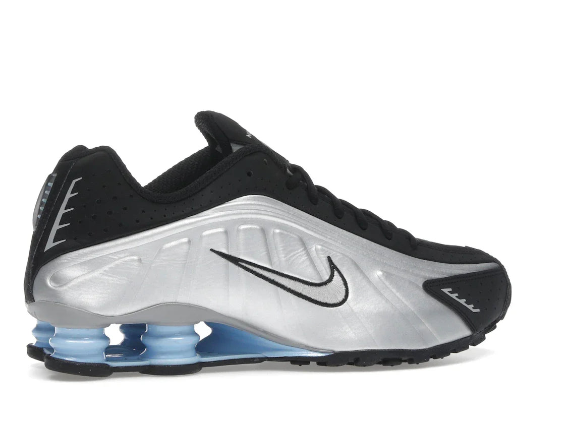 Nike Shox R4 Metallic Silver Black Psychic Blue
