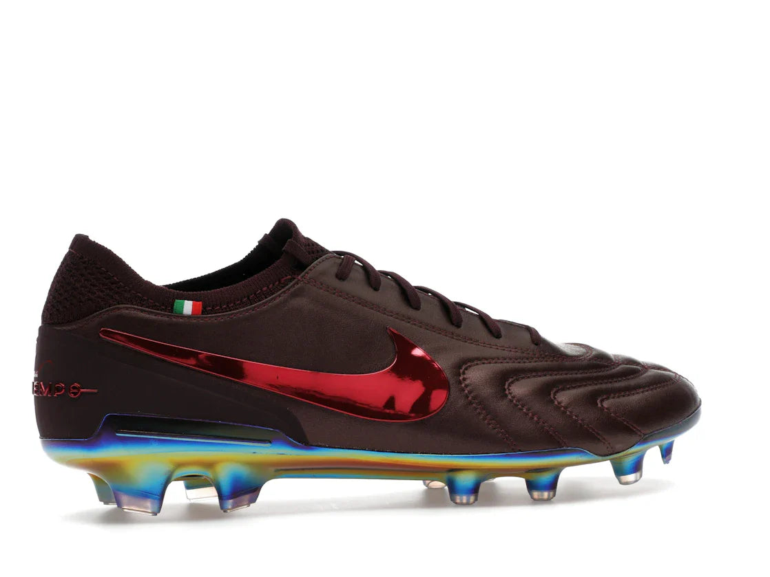 Nike Tiempo Legend 10 Elite Luxe FG Montebelluna Leder Portwein