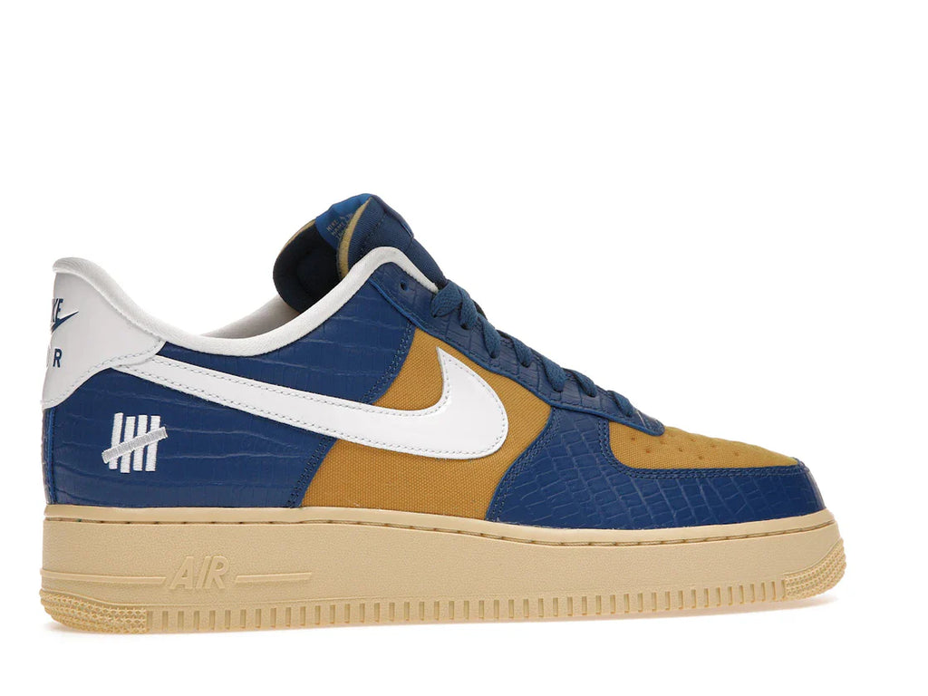 Nike Air Force 1 Low SP Undefeated 5 On It Blau Gelb Croc