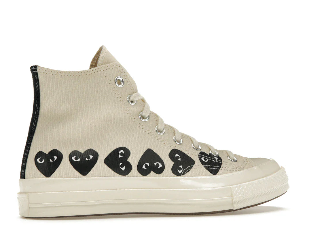Converse Chuck Taylor All Star 70 Hi Comme des Garcons PLAY Multi-Heart Milk