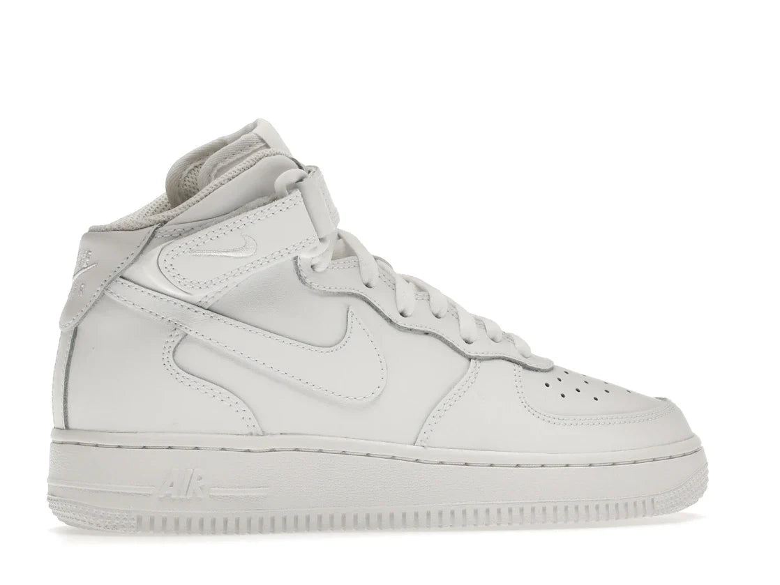 Nike Air Force 1 Mid LE Triple White (GS)