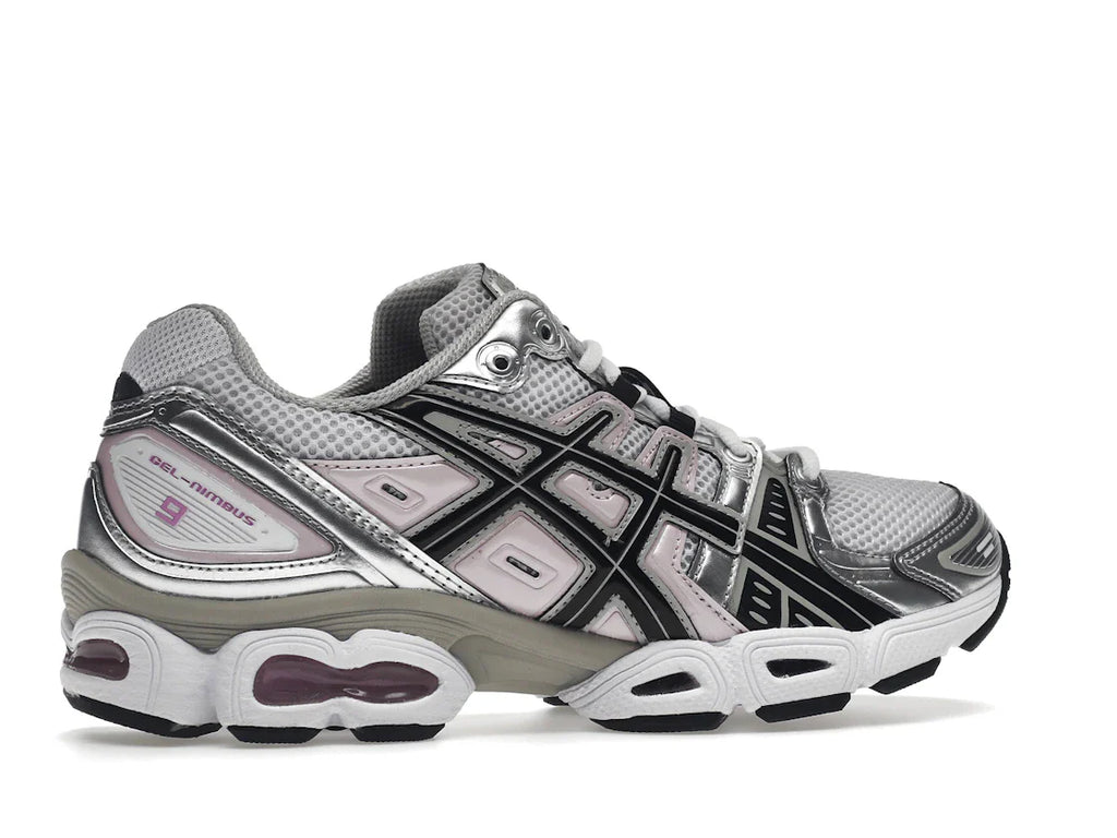 ASICS Gel-Nimbus 9 Weiß Schwarz Hellrosa (Damen)