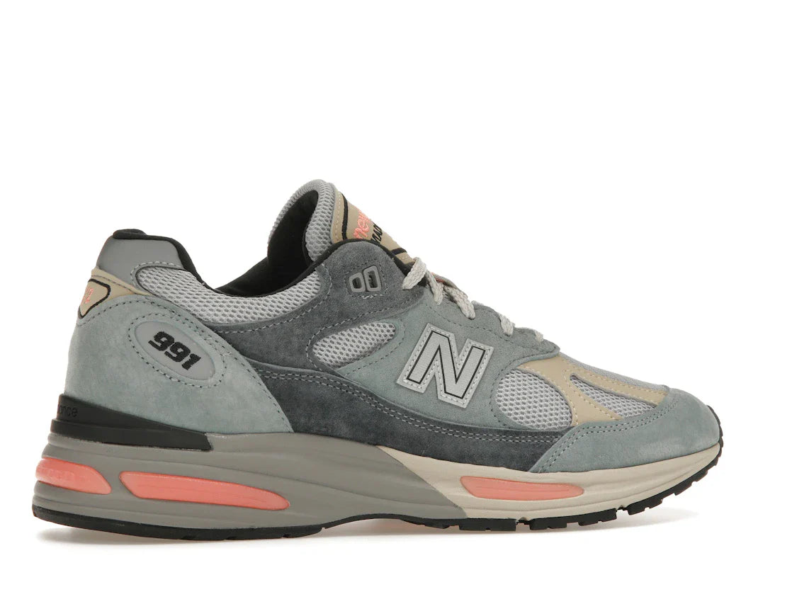 New Balance 991 MiUK Silber Blau Turbulenz