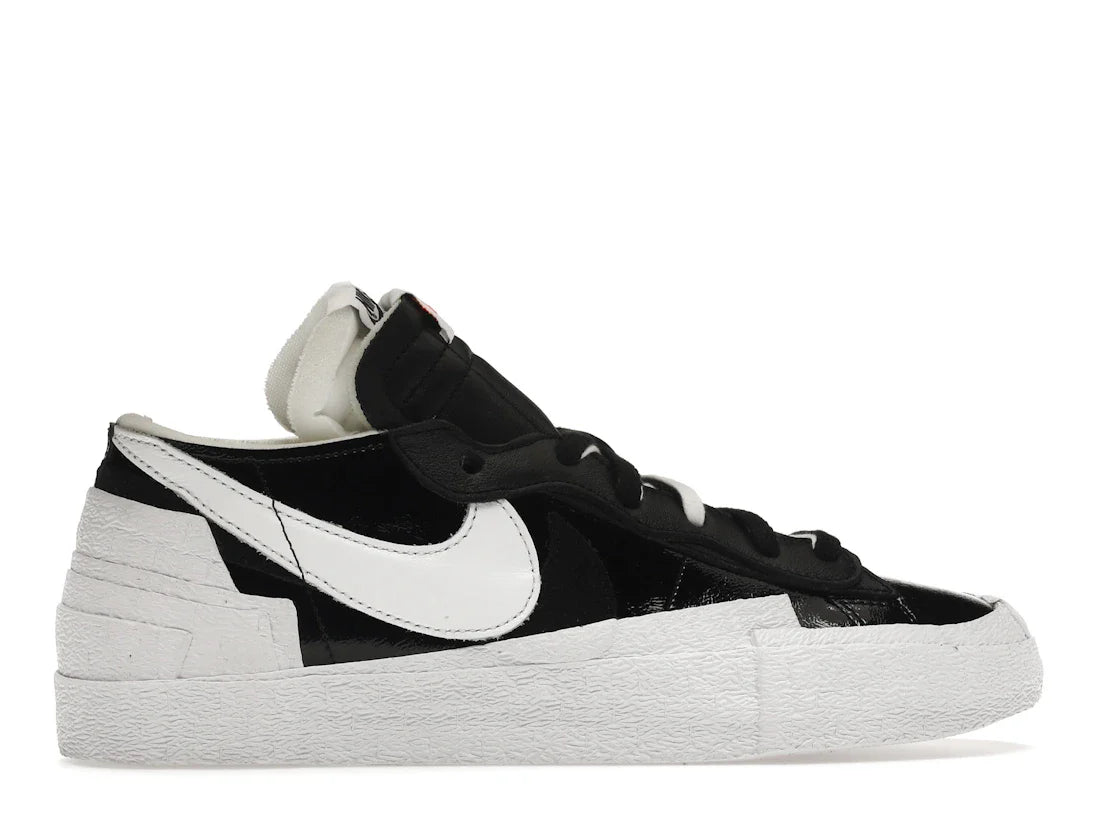 Nike Blazer Low Sacai Schwarzes Lackleder