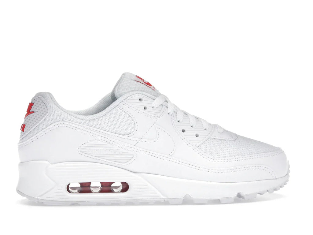 Nike Air Max 90 Weiß Hellkarmesinrot