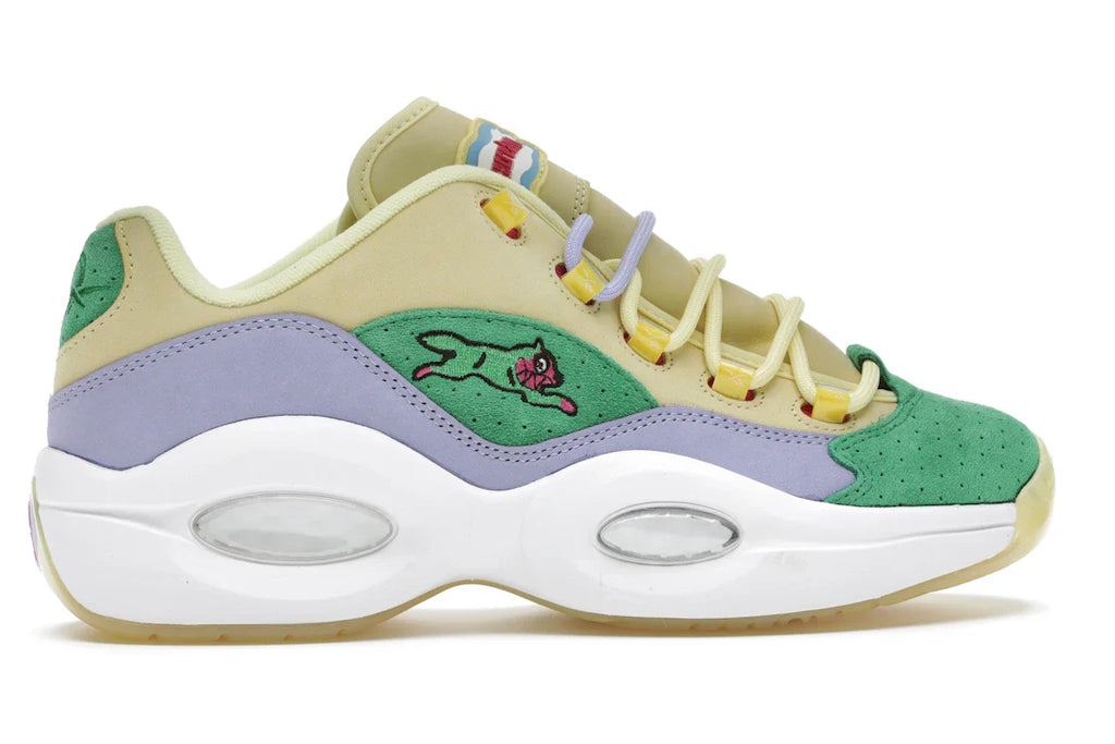 Reebok Question Low BBC Ice Cream Running Dog Gelbgrün