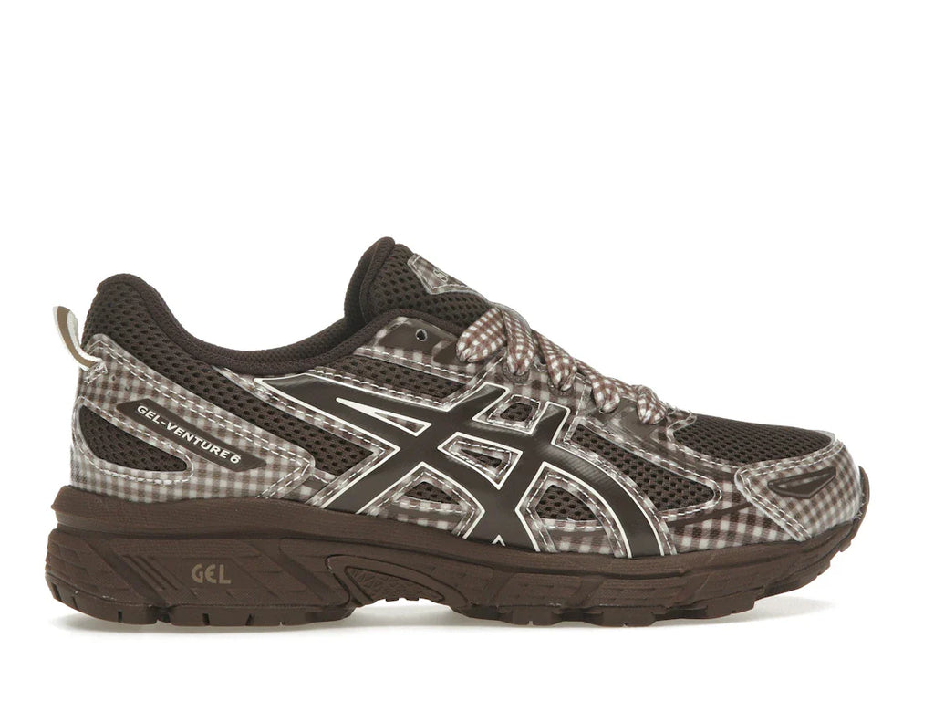 ASICS Gel-Venture 6-stöckiges Modell, rotbraunes Vichy-Karo