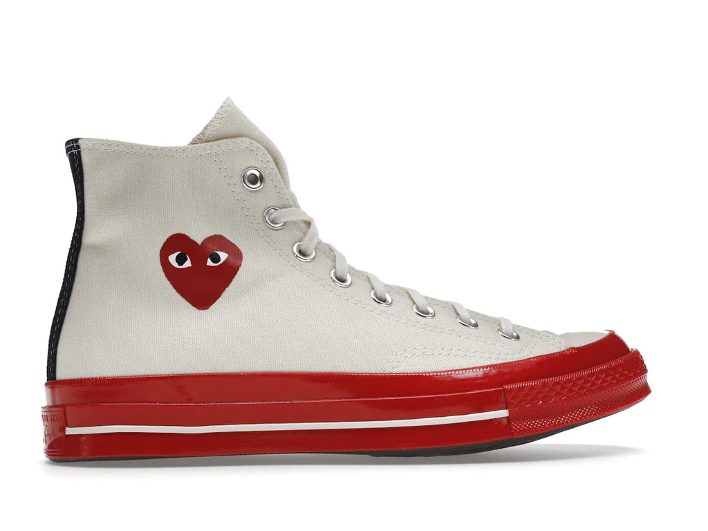 Converse Chuck Taylor All Star 70 Hi Comme des Garcons PLAY Egret Red Zwischensohle