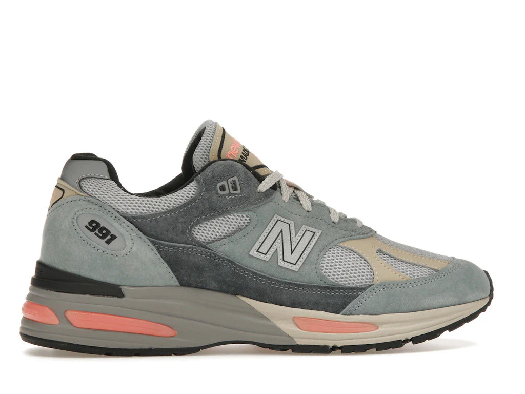 New Balance 991 MiUK Silber Blau Turbulenz