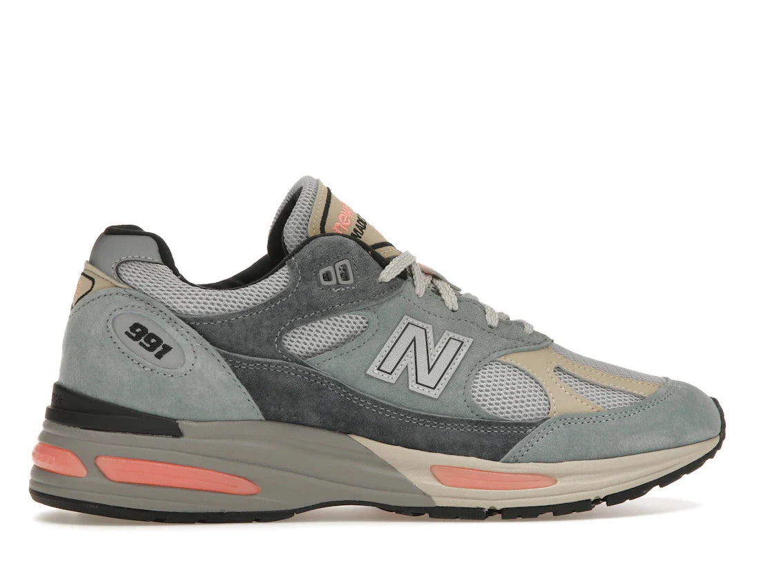 New Balance 991 MiUK Silber Blau Turbulenz