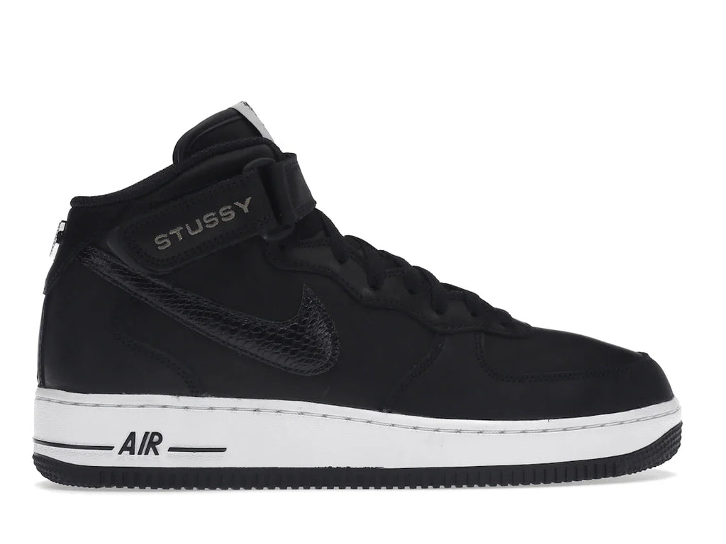 Nike Air Force 1 Mid Stussy Schwarz Weiß