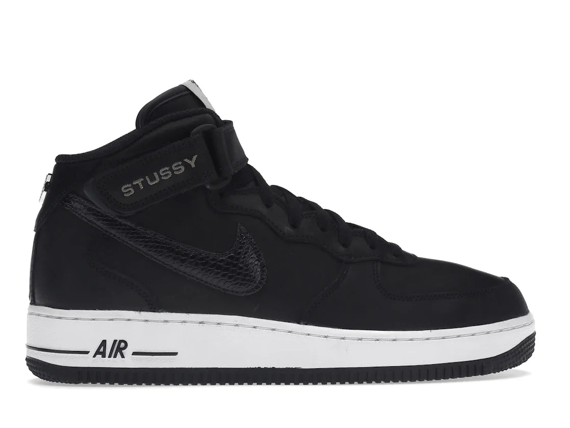 Nike Air Force 1 Mid Stussy Schwarz Weiß