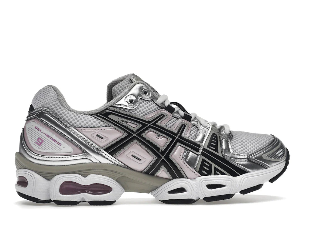 ASICS Gel-Nimbus 9 Weiß Schwarz Hellrosa (Damen)